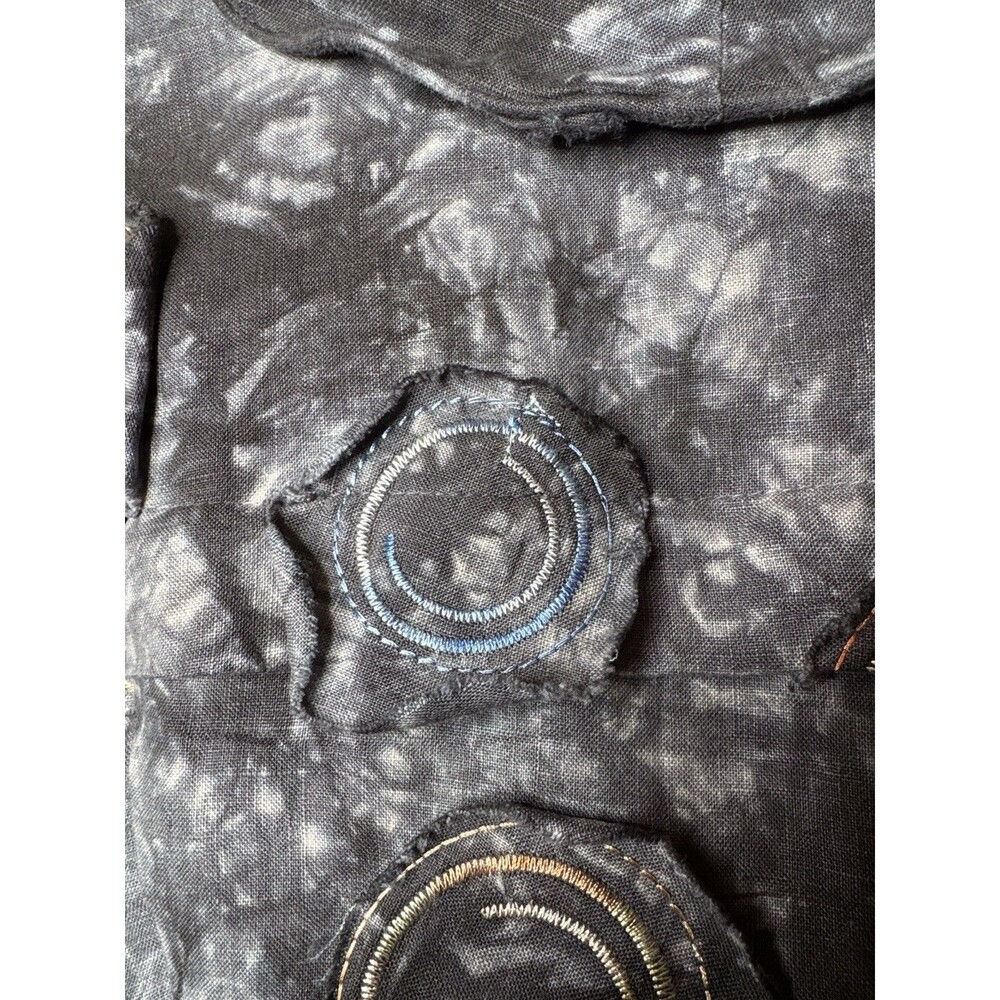 Design Todays Boho Jacket Wire Ruffle Collar Art Big Button - Picture 6 of 11